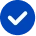 blue circle white checkmark